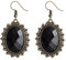 Wedity Gothic Schwarz Sexy Spitze Kragen Quaste Choker Halloween Party Zubehör für Frauen Mädchen (Schwarze Ohrringe)