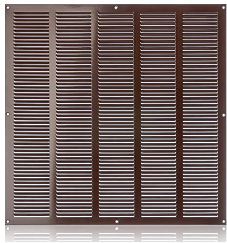 500x500mm Grille de Ventilation en Acier Marron avec Moustiquaire - Grilles d'aération Métallique