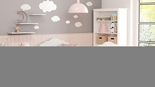 KOBI Fala Kinderbett mit Rausfallschutz mit Schublade | 140 x 70 cm | Kinderbetten mit Matratze Komplett Set | Einzelbett Kinder Bett | Mädchen Junge | Modern Weiss Kids Bed Children | Kinderzimmer