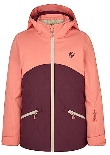 Ziener Mädchen AYLA Ski-Jacke, Winterjacke | wasserdicht, winddicht, warm, velvet red, 128