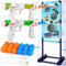 M&LD Moving Shooting Games for Kids with 2 Popper Guns 18 Foam Balls Outdoor Garden Stocking Fillers Kids for Boys Toys Age 5 6 7 8 9 10