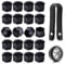17mm Wheel Nut Cap, 20pcs Wheel Bolt Nut Covers, Universal Hexagonal Tire Nut Covers With Removal Tool Set For Cars(Black)