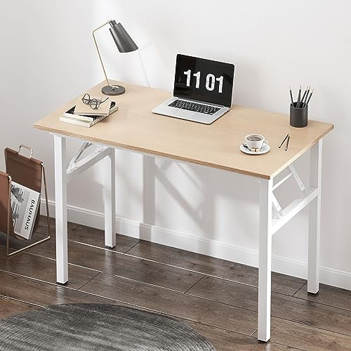 SogesHome Tavolo pieghevole Scrivania da computer 80 cm 100 cm 120 cm Scrivania da PC Scrivania Scrivania da ufficio per uso domestico Tavolo da scrittura conferenza (Quercia Rosa, 100 cm x 60 cm)