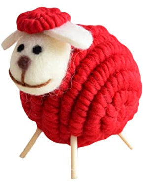 ibasenice Christmas Sheep Decorations Handmade Felt Animal Craft Decorative Sheep for Christmas Tree