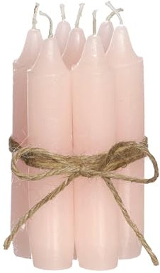 comforder Kerzen Set (7 Stück), 11cm Stabkerzen Rosa, Tafelkerzen Einfarbig, 4+ Stunden Brenndauer