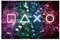 Bilderwelten Fototapete Gaming Neon Controller Symbole Kristall 290 x 432 cm Vlies-Tapete XXL Smart Wandtapete Wanddekoration Wohnzimmer Schlafzimmer