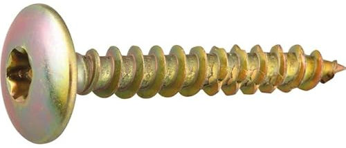 Vis penture - Viswood - Tête cylindrique bombée - TX - Acier zingué - 6 x 70 mm - Boîte de 100