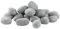 NORBE | Kit Pietre Ceramica Caminetto a Bioetanolo| Decori per Biocamino | Sassi per camino al Bioetanolo| Decori in gesso ignifughi | Confezione da 24 pezzi (Grigio)