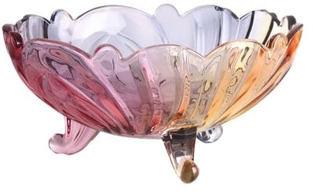 EIOLWJIEO Bol à fruits en verre cristal durable et polyvalent pour un nettoyage facile Durable et fiable Facile à nettoyer Applications larges, Couleur mélangée
