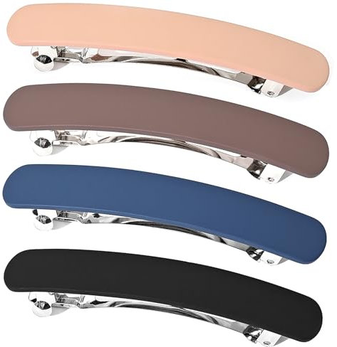 FSMILING 4PCS Barette Cheveux Femme Barettes Cheveux Grande Barrette À Cheveux Pour Femme Barrette Pour Cheveux Epais Fins