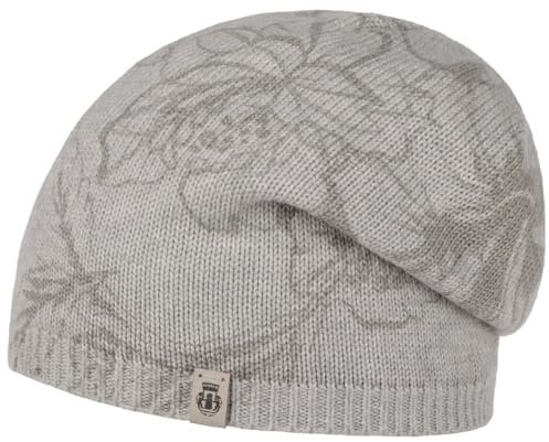 Roeckl Supima Cotton Flower Beanie Baumwollmütze Damenmütze Strickmütze (One Size - grau)