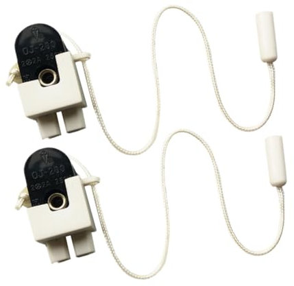 Homoyoyo 2St kabelbetätigter lichtschalter schnurschalter Drahtschalter led zugschalter Schaltern ziehen Glas Schalter ziehen Weihnachtsbeleuchtung Zubehör Deckenventilator