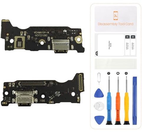 SRJTEK Conector USB de repuesto para Xiaomi Redmi Note 10 Pro 2021, puerto de carga, Note 10 Pro 2021, puerto de auriculares M2101K6G, kits de reparación de micrófono/conector de audio/antena