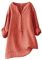 Chemisier Blanc Pull Long Femme Chemise Blanche de Plage Été Tunique Grande Taille 52 54 56 Longue Tee Shirt Orange S