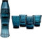DDMDBYHRY Stapelbare altmodische Glasbecher, Fisch-Design, 4 Stück, Koi-Fisch, ästhetisches Becher-Set, dunkelblaue Gläser, 250 ml x 4 Stück