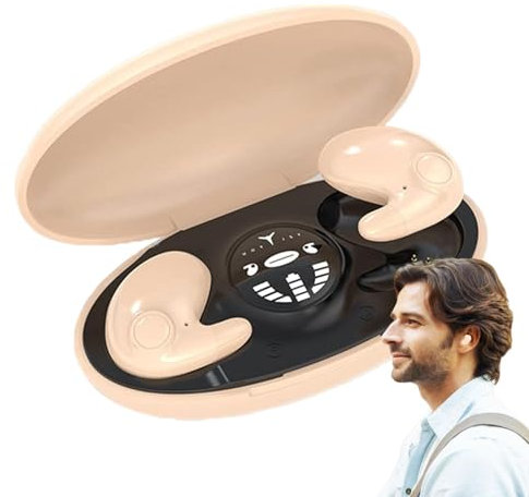 Invisible Wireless Flat Earbuds | Sleep Earphones | Noise Blocking In Ear Headphones | Ultra Comfortable Touch Control Earbuds For Sleeping With Microphone