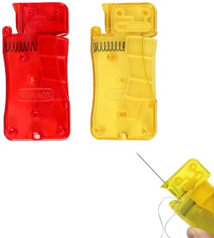 Nadeleinfädler 2024 Neu Automatisch Kunststoff Nadelfaden Einfädelhilfe Nähmaschine Werkzeug für Näharbeiten Nadelöhr Einfädler zum Handnähen für Hand Nähen und DIY Stickerei (A+B)