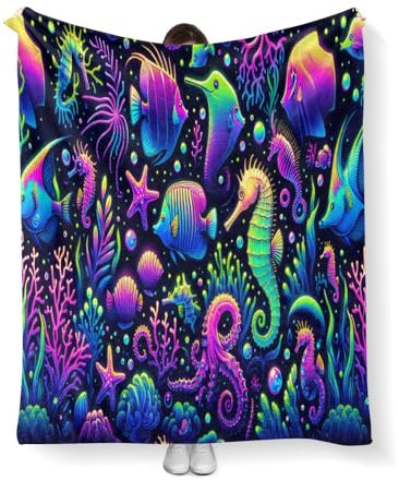 CHENGHUO Kuscheldecke/Fleecedecke Findet Nemo - Fisch Dory -Decke aus Fleece - für Mädchen Jungen-Decken für Kinderbetten,Geschenke für Mädchen (C,150x200)