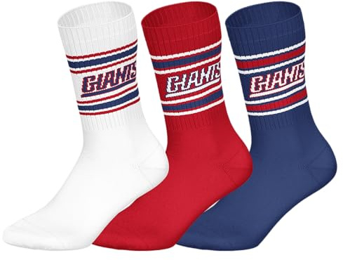 NFL Unisex Ny Giants 3pk Crew Socks Sport socks (3er Pack)