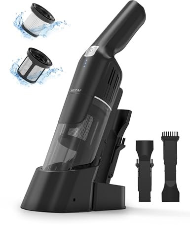 MUZAP Handheld Vacuum Cleaner, Cordless & Rechargeable, 15KPa Powerful Suction, 30-Min Runtime, 500ML Dust Cup, for Pet Hair/Car/Home