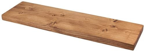 MoonTree Rustikales schwebendes Regal, 180 cm x 22 cm x 3.8 cm, dunkle Eichenoptik