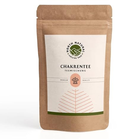 Chakrentee | Chakra Kräutertee | North Natural | Apfel- Fenchel Tee mit Ingwer, Orangenschalen und weiteren hochwertigen Zutaten verfeinert | ayurvedischer Prana Tee | Fruchtig