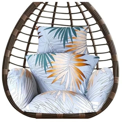 RRXEOUU Soft Hanging Egg Chair Back Cushions Pads, Swing Chair Wicker Hammock Weave Egg Pad, Detachable Basket Egg Chair Cushion, With Zipper, For Indoor And Outdoor