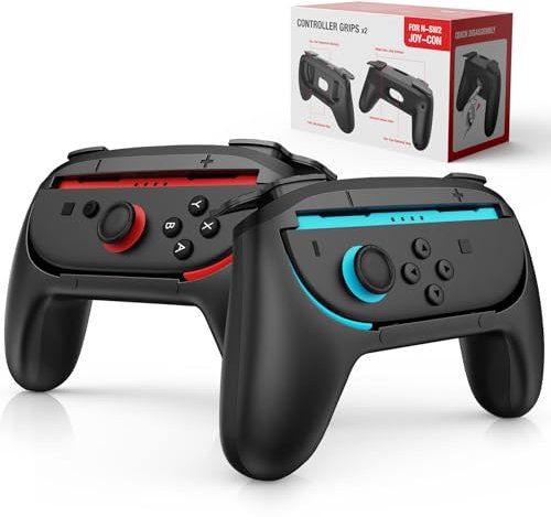 Lmcpa 2 Pack Controller Griffe kompatibel mit 2025 Nintendo Switch 2 Joy-Cons, Komfortabler JoyCon-Halter für 2025 Nintendo Switch Zubehör, Schwarz