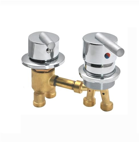 2/3 Vie Miscelatore Per Vasca in Ottone Massiccio,deviatore Per Doccia Acqua Calda e Fredda,interasse Fori 10cm/12,5cm (2 Way,10cm)