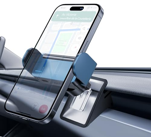 LANTU Support de téléphone Portable pour Tesla Model Y 2025-2026 et Model 3 2024-2026 AI - Induction Automatique à 360° - pour iPhone, Samsung et Autres Accessoires Tesla Juniper Highland