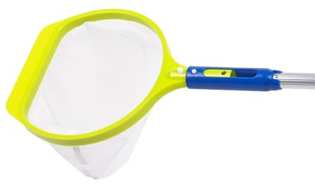 Nhujevkom Recogedor de Hojas para Piscina | Recogedor Telescópico para Limpieza de Piscina | Equipo Eliminar Residuos, Accesorios Limpieza Cestas Redes