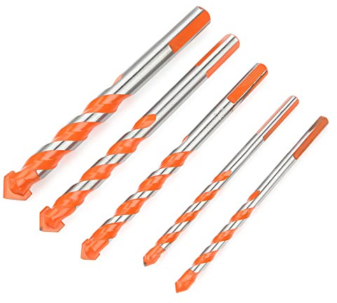 KIMISS Multifunktionale Bohrer für Elektrische Bohrer - 5pcs Dreieck Griff Legierung für Holz, Fliesen, Glas und Mauerwerk