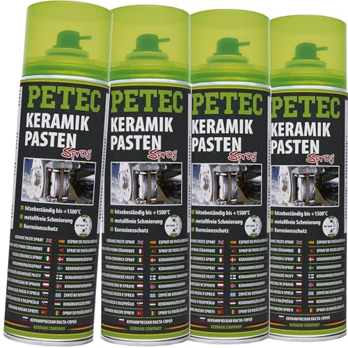 BandelOne enthält 4x 500 ML PETEC Keramik Pasten Spray Hochtemperatur Bremsen Multimontage Paste