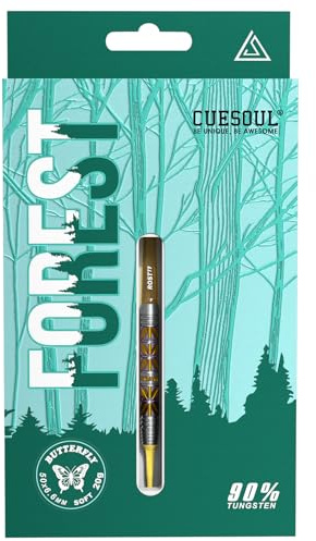 CUESOUL Forest Serie 20 g Softspitze 90% Wolfram Dart-Set mit integriertem ROST T19 Flight