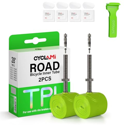 TPU Schlauch Rennrad 38g Ultraleichter Kompatibel mit 700 x18/23/25/28/30/32C - Fahrradschlauch Metall Herausnehmbarer Presta-Ventil 45/60/80mm