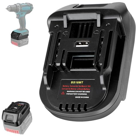 Akkuadapter für Bosch 18V GBA auf Makita 18V Werkzeuge mit USB Ladeanschlus | Akkuadapter, Bosch 18V GBA, Makita 18V Werkzeuge, USB Ladeanschluss