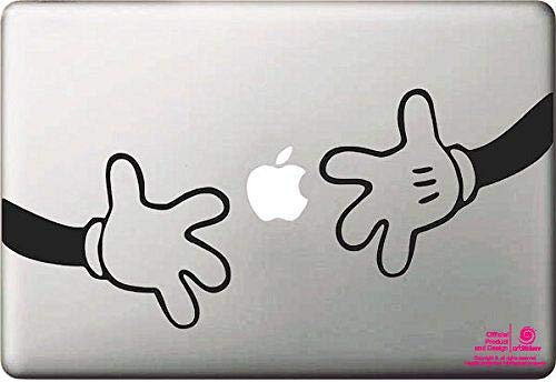 Artstickers. 11 Inch 13 Inch Laptop Sticker Mickey Mouse Hands Design Sticker for MacBook Pro Air Mac Laptop Black Spilart Gift Registered Trademark…