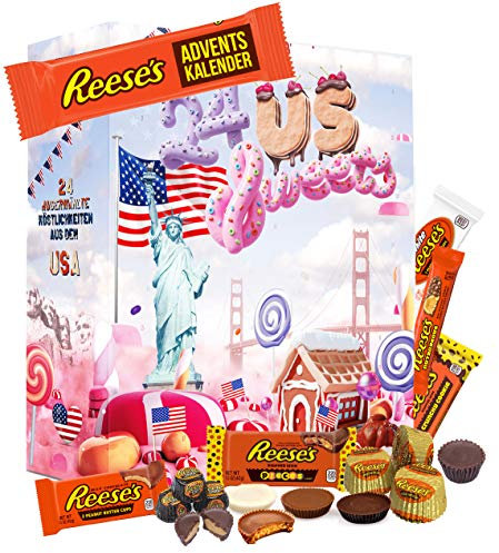 BOXILAND® USA Adventskalender 2025 mit Amerikanischen Süßigkeiten [ORIGINAL US CANDY] – Adventskalender 2025 für Kinder, Frauen & Männer – US Sweets Adventskalender – USA Süßigkeiten (24 USA Sweets)