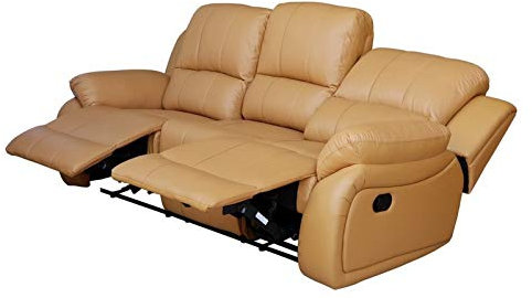 Mapo Möbel Voll-Leder Schlafcouch Schlafsofa Relaxsofa Fernsehsessel 5129-3-04