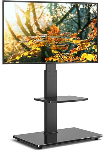 5Rcom TV-Bodenständer, schwenkbar 32-65/2 Shelf schwarz