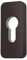 Premium Zylinder Schutzrosetten Rosetten Schließzylinder, Farbe:Braun RAL 8019, Form:Rechteckig
