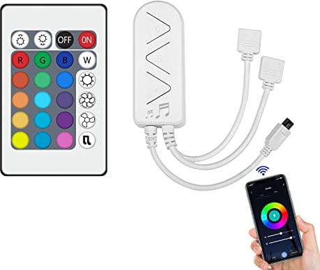 WOWLED Wireless Smart WiFi Controller für 5050 3528 RGB LED-Leuchten, kompatibel mit Alexa, Magic Home, geeignet für Android- und iOS-System, Handy-App-Steuerung mit Timing-Funktion 5-24 V