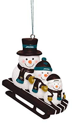 Honbeanify Forever Collectibles UK Jacksonville Jaguars Schneemänner Schlitten Ornament