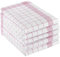 Betz 5er Set 50 x 70 cm Halbleinen Geschirrtücher extrem strapazierfähig und saugstark Geschirrhandtuch Gläsertuch Jacquard Gläsertücher Küchentuch Handtuch MCT-11 HL rot