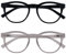 OPULIZE Blu-Lesebrille Blaulichtfilter 2er Pack Cool Rund Rahmen Federscharniere Verbessern Den Schlaf Computer Gaming Entspiegelt Schwarz Eis Herren Damen BB5-1C +2.00