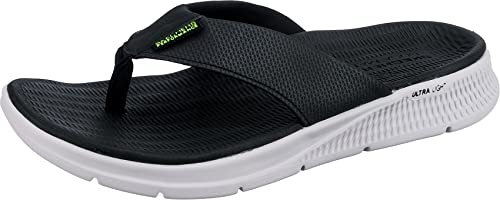 Skechers Homme GO CONSISTENT Sandal SYNTHWAVE Flip-Flop, BLK, 44.5 EU