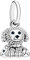 Annmors Pudel-Welpe Charms für Armband 925 Sterling Silber Anhänger mit Kubischem Zirkon
