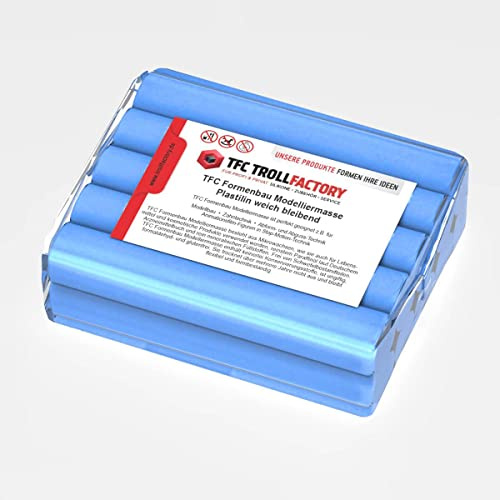 TFC Formenbau Modelliermasse hellblau Plastilin weich bleibend schwefelfrei - Größe: 5kg (5x1000g)