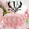 Tortenaufsatz, Buchstabe U, Monogramm, Initialname, Acryl, schwarz, für Hochzeitstag, Party, Dekorationen, Strandgeweih, Pfeil, Blume, Rose, Rose, personalisierbar, 26 Buchstaben,