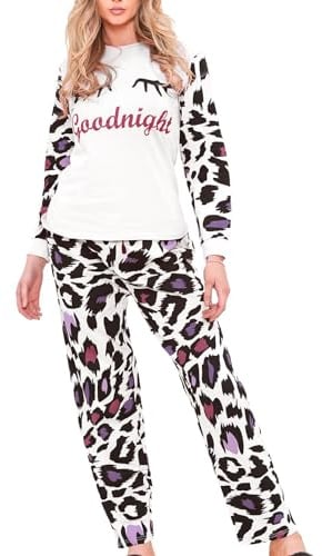 A2Z Ladies Cute 2 Piece Pyjama Set Loungewear Soft Cotton PJS Long Sleeve Top and Bottoms for Women Family Matching PJS Lounge Wear S-4XL